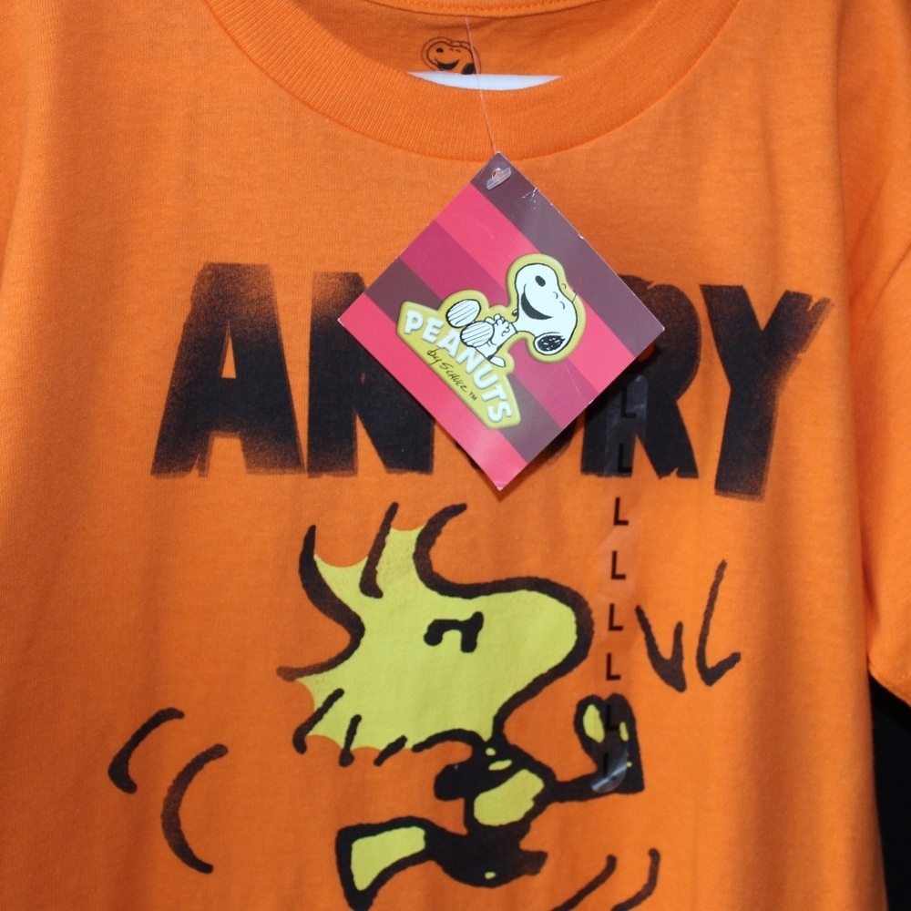 NWT Peanuts Angry Bird! Boys Orange t-shirt - Picture 2 of 5
